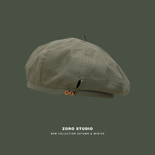 Modern női barett típusú gombos sapka