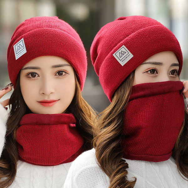 Új modell női szett sapka + sál több színben