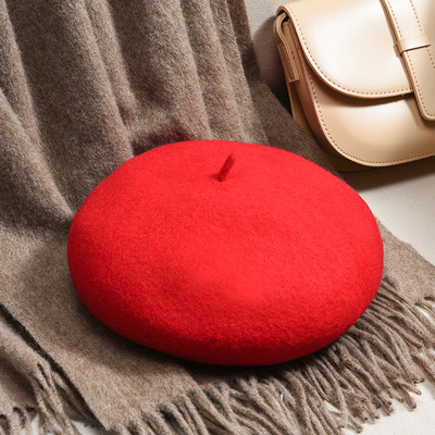 Νέο μοντέλο γυναικείο μάλλινο καπέλο - μπερέ