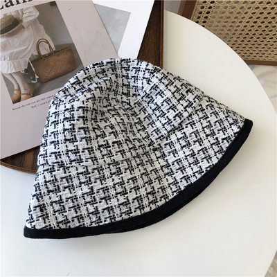 Μοντέρνο γυναικείο μάλλινο καπέλο-δύο χρώματα