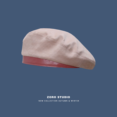 Női barett típusú sapka eco bőrrel