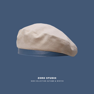 Női barett típusú sapka eco bőrrel