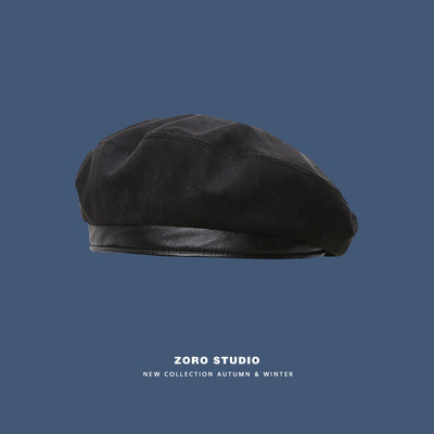 Női barett típusú sapka eco bőrrel