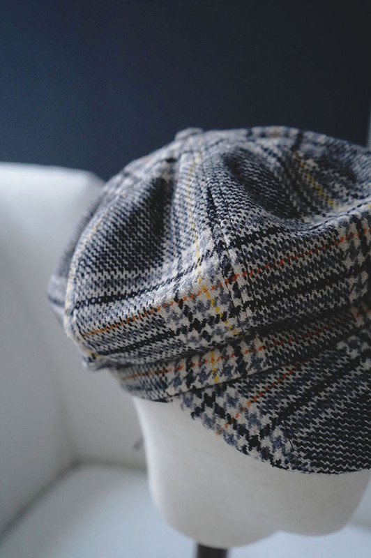 Női kockás kalap-retro stílusú
