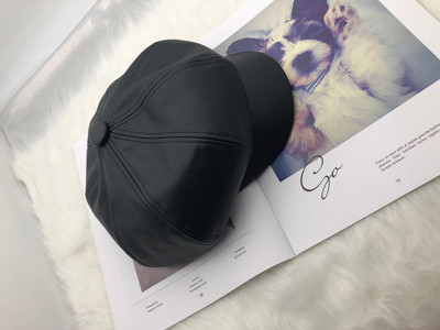 Γυναικείο casual, οικολογικό δερμάτινο καπέλο - τραγιάσκα