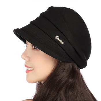Φθινοπωρινό χειμερινό υφασμάτινο καπέλο για γυναίκες