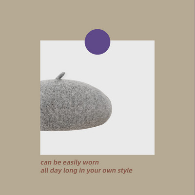 Νέο μοντέλο καπέλο μπερέ φθινοπώρου-χειμώνα σε διάφορα χρώματα