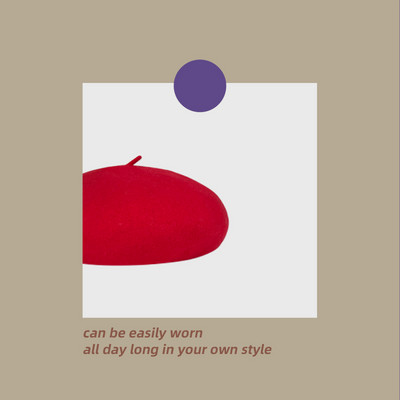 Νέο μοντέλο καπέλο μπερέ φθινοπώρου-χειμώνα σε διάφορα χρώματα