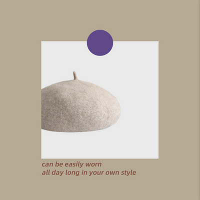 Νέο μοντέλο καπέλο μπερέ φθινοπώρου-χειμώνα σε διάφορα χρώματα