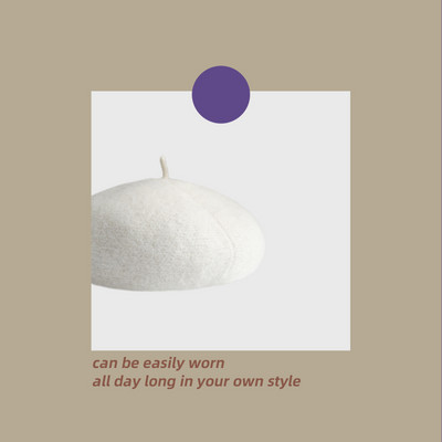 Νέο μοντέλο καπέλο μπερέ φθινοπώρου-χειμώνα σε διάφορα χρώματα