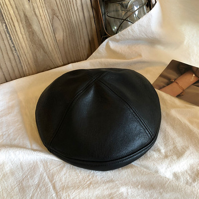 Új modell női barett sapka eco bőrből