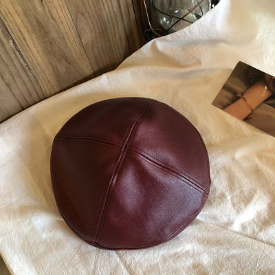 Új modell női barett sapka eco bőrből