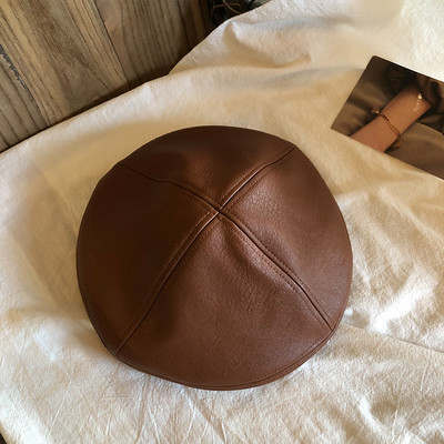 Új modell női barett sapka eco bőrből