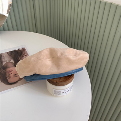 Γυναικείο μπερέ με στοιχεία από οικολογικό δέρμα