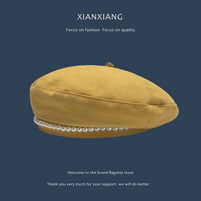 Μοντέρνα γυναικεία μπερέ με πέρλες