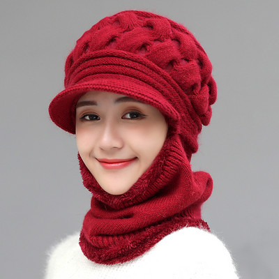 Női téli sapka cipzárral