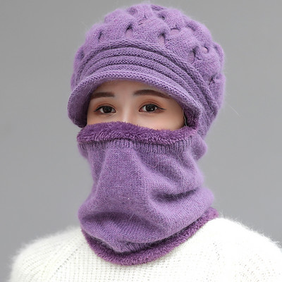 Női téli sapka cipzárral