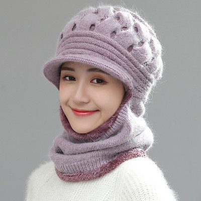 Női téli sapka cipzárral