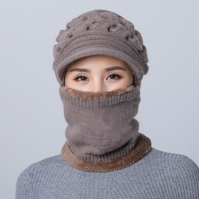 Női téli sapka cipzárral