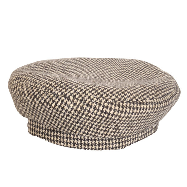 Kockás női barett típusú sapka