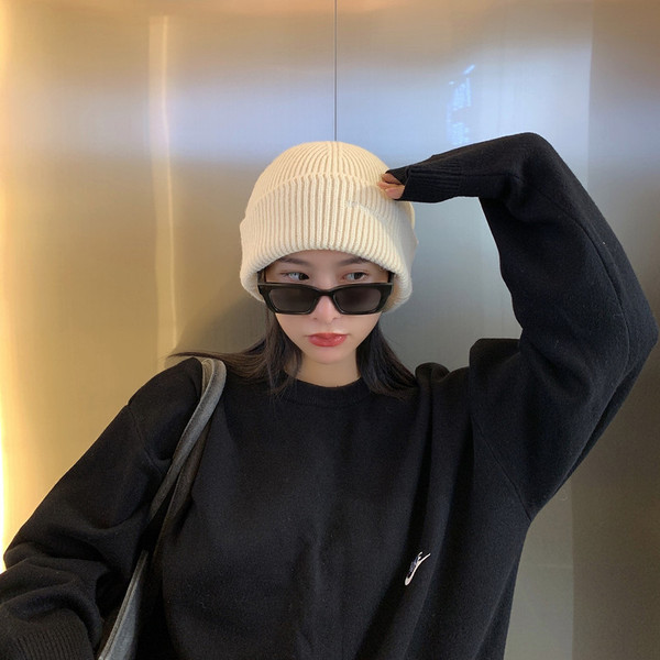 Téli kötött sapka - sima modell