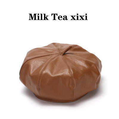 Stílusos női barett tiszta eco bőrből