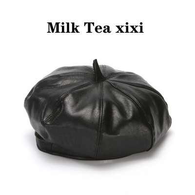 Stílusos női barett tiszta eco bőrből