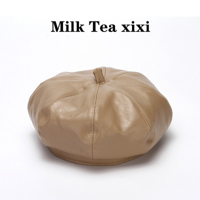 Stílusos női barett tiszta eco bőrből