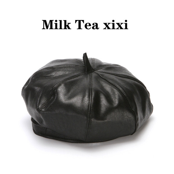 Stílusos női barett tiszta eco bőrből