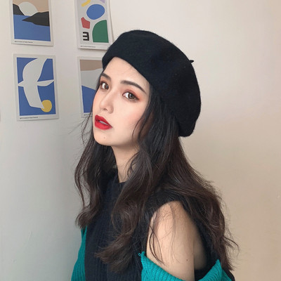 Retro stílusú női gyapjú svájcisapka