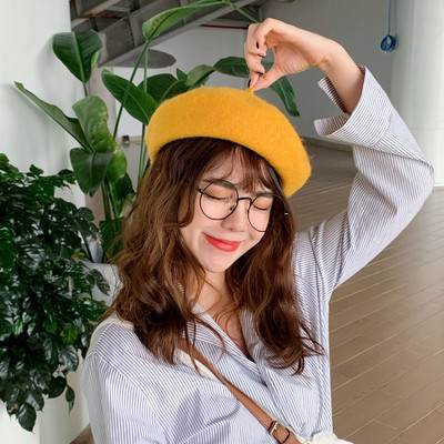 Retro stílusú női gyapjú svájcisapka