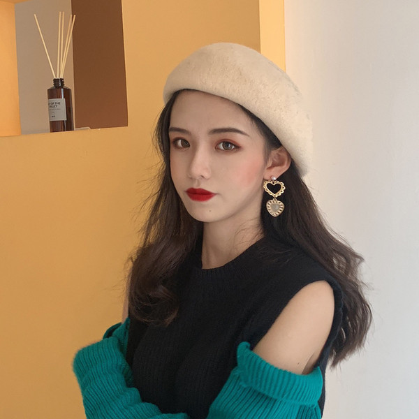 Retro stílusú női gyapjú svájcisapka