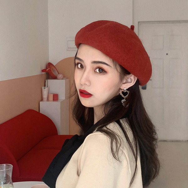 Retro stílusú női gyapjú svájcisapka