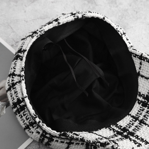 Aktuális női kockás barett sapka