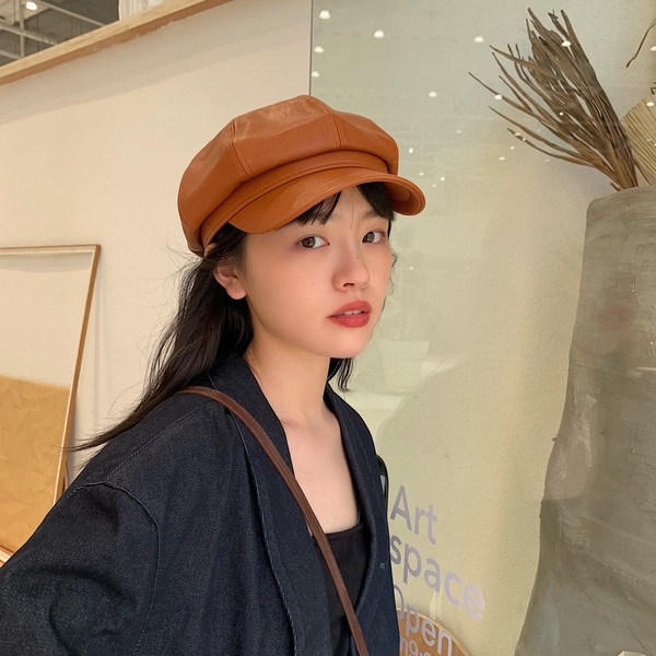 Női bőr barett mindennapi használatra