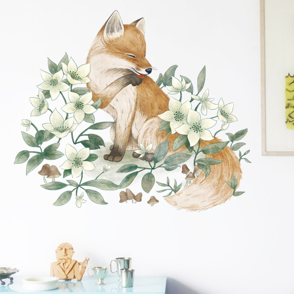 Αυτοκόλλητο τόίχον για παιδικό δωμάτιο με αλεπού