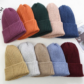 Kötött sapka sima mintás sok színben