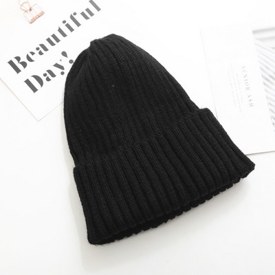 Kötött sapka sima mintás sok színben