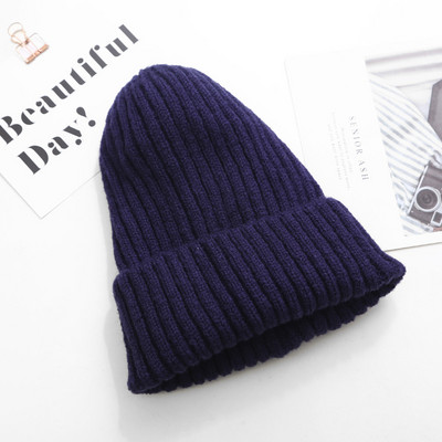 Kötött sapka sima mintás sok színben