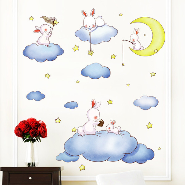Samoljepljiva naljepnica za dječju sobu sa zečićima