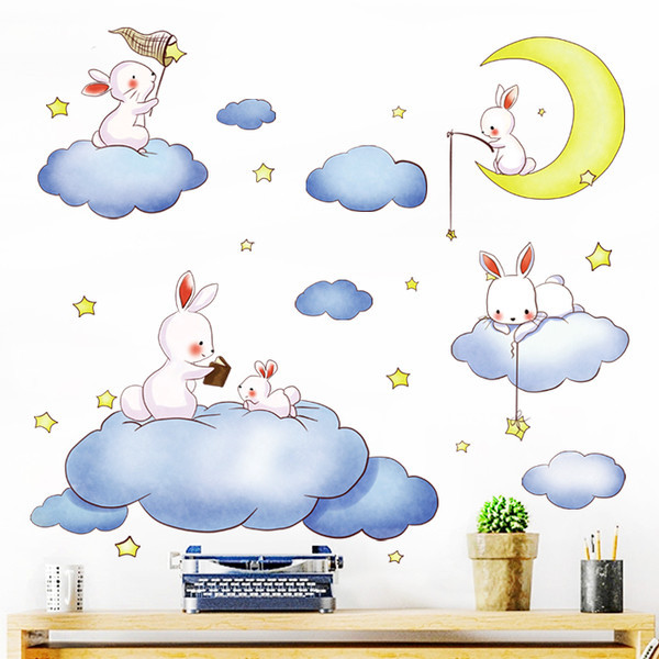 Samoljepljiva naljepnica za dječju sobu sa zečićima