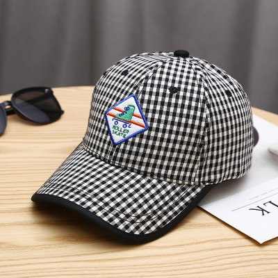 Καρό καπέλο μπέιζμπολ με έμβλημα