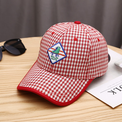 Καρό καπέλο μπέιζμπολ με έμβλημα