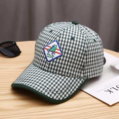 Καρό καπέλο μπέιζμπολ με έμβλημα