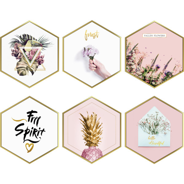 Самозалепващ се стикер за стена с надпис и цветя