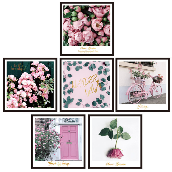 Αυτοκόλλητη διακόσμηση τοίχου με λουλούδια