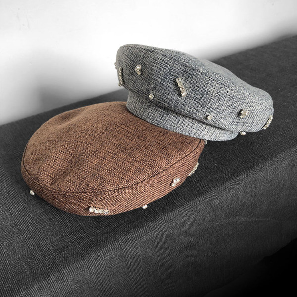 Modern női barett típusú kövekkel díszített sapka