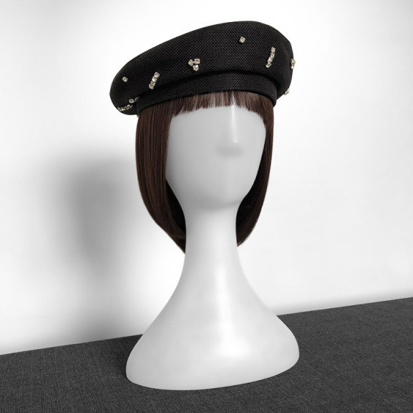 Modern női barett típusú kövekkel díszített sapka