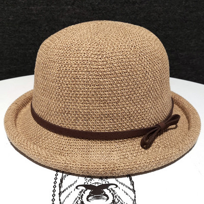 Νέο γυναικείο ψάθινο καπέλο με κορδέλα