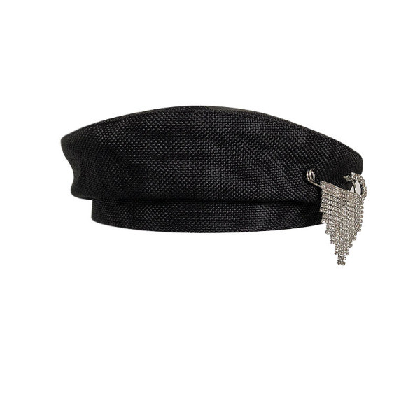 Modern női barett típusú sapka kiegészítővel